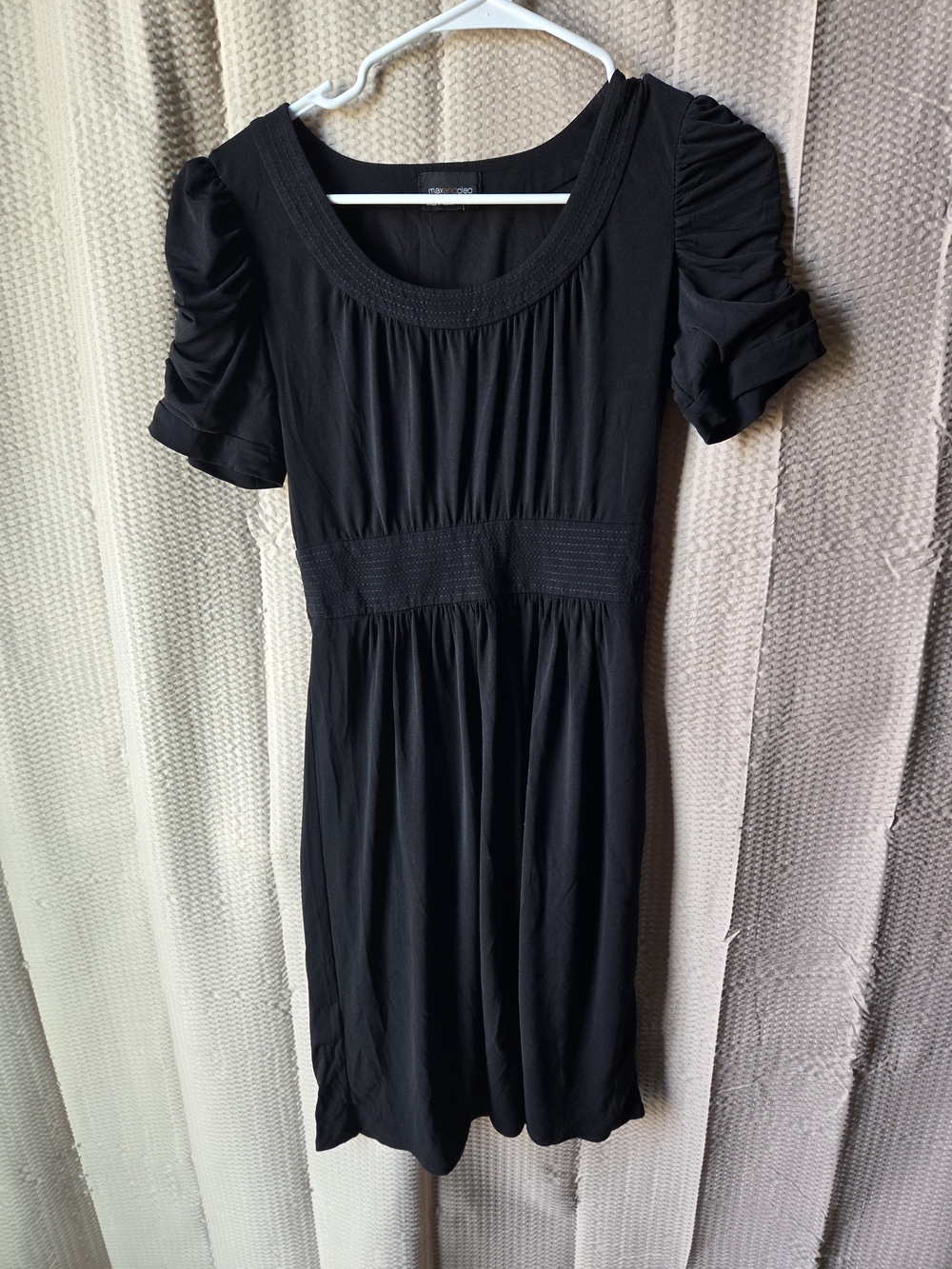 Max & Cleo Black Scoop-Neck Empire Waist Dress